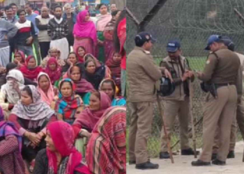 रुड़की में आर्मी और ग्रामीणों के बीच टकराव, धरने पर बैठे स्थानीय लोग..