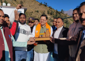 त्रियुगीनारायण मंदिर में की सीएम धामी ने पूजा-अर्चना..